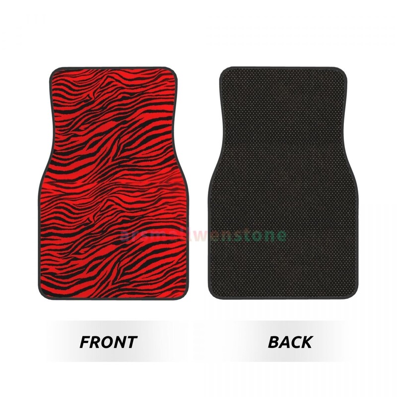 Covoraș pentru mașină cu dungi Zebra Covorașe pentru podea din cauciuc, față, spate, rezistente, covorul de protecție se potrivește cu majoritatea vehiculelor