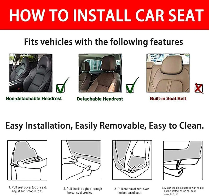 Semtomn Set od 2 presvlake za autosjedalice Zeleno ljeto Šarene tropske biljke i cvijeće hibiskusa Univerzalna zaštita za prednja sjedala automobila