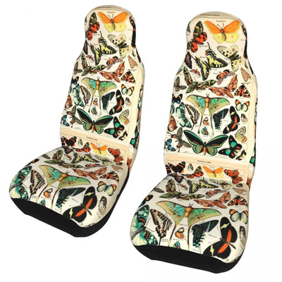 Husă scaun auto cu fluturi francezi vintage pentru majoritatea mașinilor, potrivită pentru toate tipurile de modele, huse pentru scaune colorate, drăguțe, vânătoare
