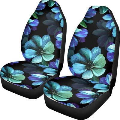 Zila havajiešu apdruka ar baltu hibiska ziedu rakstu automašīnas sēdekļa pārvalks pilns automašīnas sēdekļa aizsarga automašīnas spilvena pārvalks