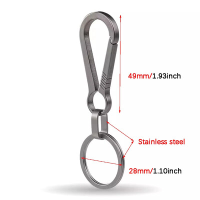 Breloc pentru deschizător de sticle din titan pentru bărbați, lanțuri de chei pentru carabinier, instrument de exterior EDC, cataramă cu tiraniu, breloc pentru chei de mașină, cadou atârnat în talie