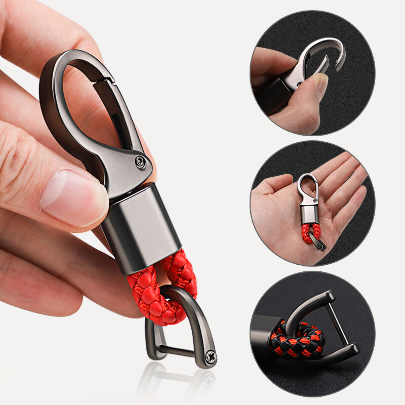 Breloc cu frânghie împletită din aliaj de zinc, accesorii pentru inel de chei pentru stilul mașinii, pentru Kia Morning Picanto Rio Stonic Sportage Ceed Optima Forte
