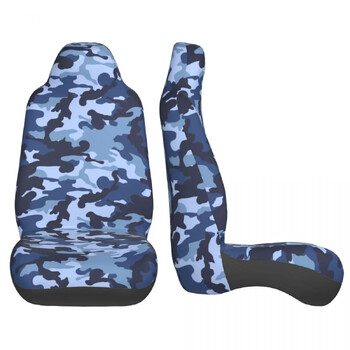 Navy Blue Camouflage Camo Pattern Universal κάλυμμα καθισμάτων αυτοκινήτου Four Seasons for SUV Seat Covers Fabric Fishing