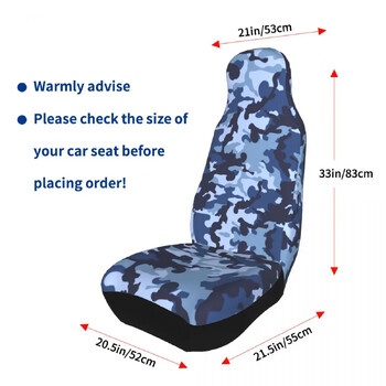 Navy Blue Camouflage Camo Pattern Universal κάλυμμα καθισμάτων αυτοκινήτου Four Seasons for SUV Seat Covers Fabric Fishing