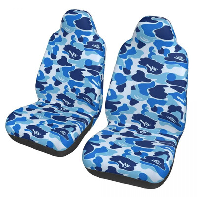 Huse universale pentru scaun auto cu model camuflaj albastru marine patru anotimpuri pentru huse pentru scaune SUV Pescuit din material textil