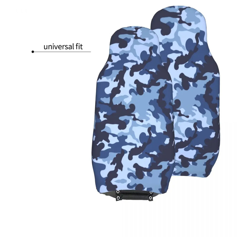 Huse universale pentru scaun auto cu model camuflaj albastru marine patru anotimpuri pentru huse pentru scaune SUV Pescuit din material textil