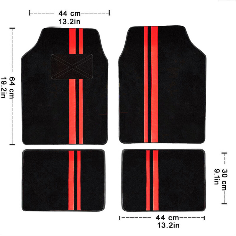 4 komada univerzalnih podnih tepiha za automobile, zaštitnika za jastučiće za noge, vodootporne prostirke, tepih za automobile, pribor za unutrašnjost automobila