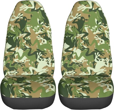 Navlake za autosjedalice 2 komada Zeleni kamuflažni uzorak Univerzalna prednja autosjedalica Štitnik za unutrašnjost vozila Prikladan za auto SUV