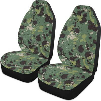 Navlake za autosjedalice 2 komada Zeleni kamuflažni uzorak Univerzalna prednja autosjedalica Štitnik za unutrašnjost vozila Prikladan za auto SUV