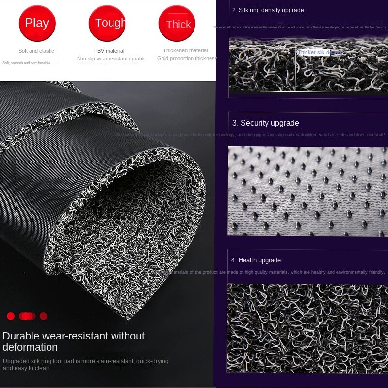 Covoraș pentru mașină, covoraș universal pentru picior din mătase, ușor de curățat, covoraș pentru mașină, covoraș pentru mașină, poate fi tăiat