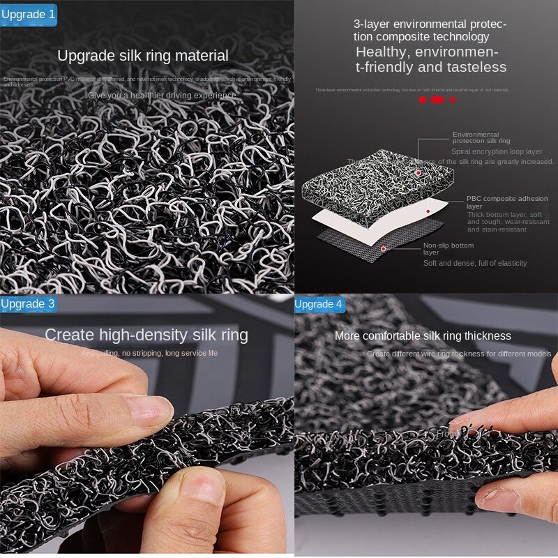 Covoraș pentru mașină, covoraș universal pentru picior din mătase, ușor de curățat, covoraș pentru mașină, covoraș pentru mașină, poate fi tăiat