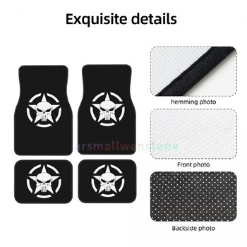 Γυναικείο πατάκι αυτοκινήτου Military Tactical Star 4PCS Crystal Velvet, Anti Fouling πατάκι αυτοκινήτου Εσωτερικά αξεσουάρ αυτοκινήτου