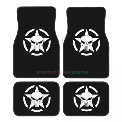 Military Tactical Star 4PCS Crystal Velvet Ženska podna prostirka za automobile, Podna prostirka za automobil protiv obraštanja Dodaci za unutrašnjost automobila