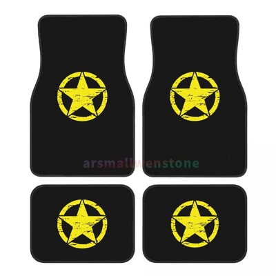 Military Tactical Star 4PCS Crystal Velvet sieviešu automašīnu grīdas paklājs, pretapaugļošanās automašīnas grīdas paklājs automašīnu salona piederumi