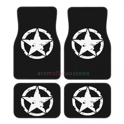 Military Tactical Star 4PCS Crystal Velvet sieviešu automašīnu grīdas paklājs, pretapaugļošanās automašīnas grīdas paklājs automašīnu salona piederumi
