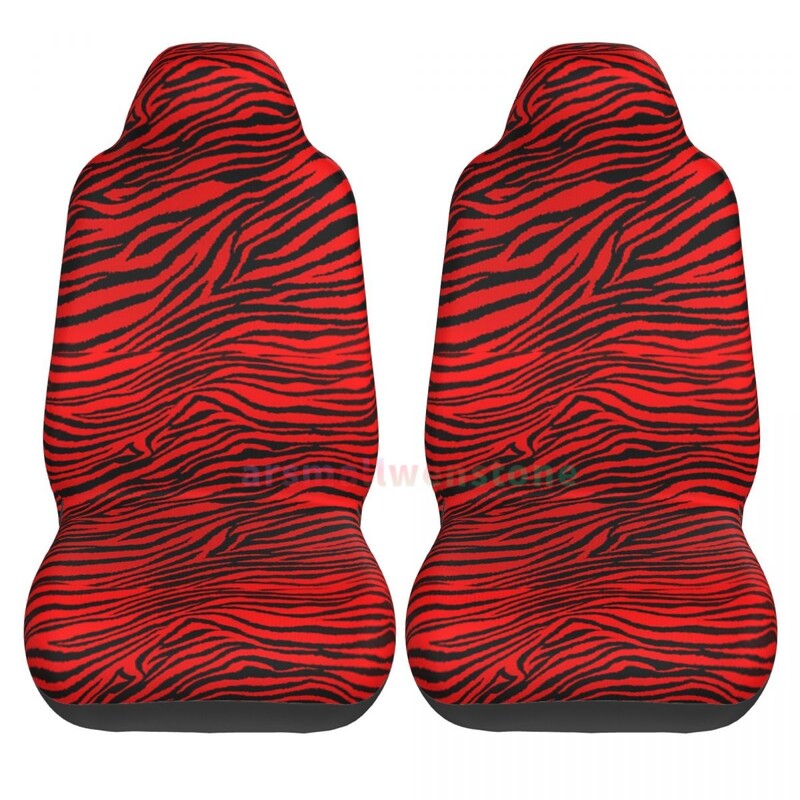 Zebra Stripe 2PCS automašīnas sēdekļa pārsegs sēdekļa pārsegs, pretapaugšanas un ērts aizsargpārklājs unikāls stils