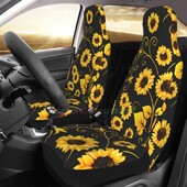 Floarea-soarelui 2 bucăți husă pentru scaun auto Husă pentru scaune anti-fouling și husă de protecție convenabilă Stil unic