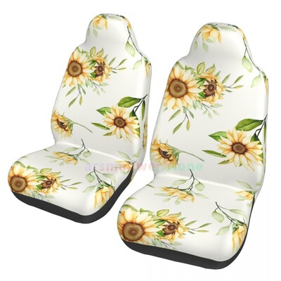 Floarea-soarelui 2 bucăți husă pentru scaun auto Husă pentru scaune anti-fouling și husă de protecție convenabilă Stil unic