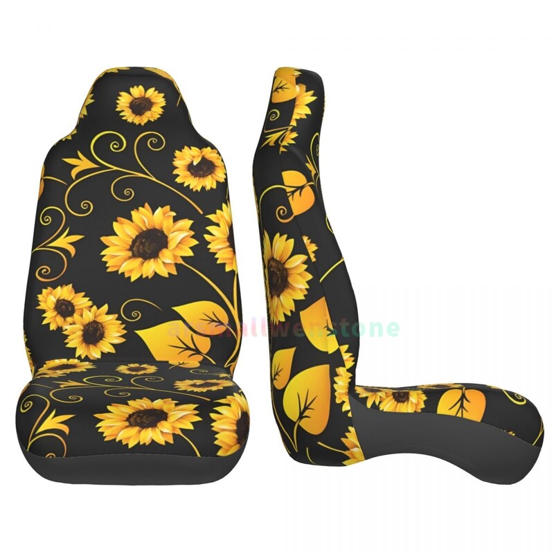 Floarea-soarelui 2 bucăți husă pentru scaun auto Husă pentru scaune anti-fouling și husă de protecție convenabilă Stil unic