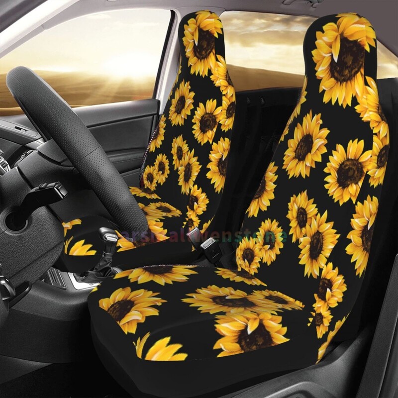 Floarea-soarelui 2 bucăți husă pentru scaun auto Husă pentru scaune anti-fouling și husă de protecție convenabilă Stil unic