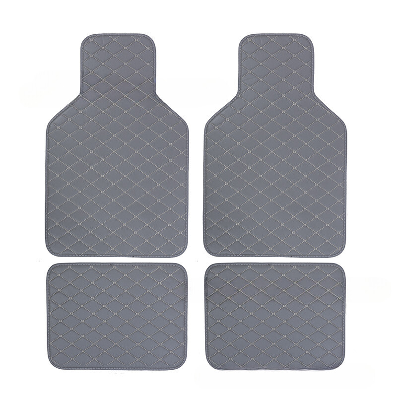 Set covorașe universale pentru podea auto din piele, impermeabilă, pentru protecția piciorului auto, pentru interiorul automobilului, accesorii pentru covoare interior