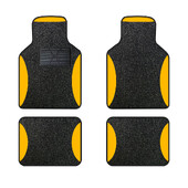 10X bar colorat covoraș universal pentru podea auto din poliester catifea pedală impermeabilă durabil antiderapant negru 4 buc