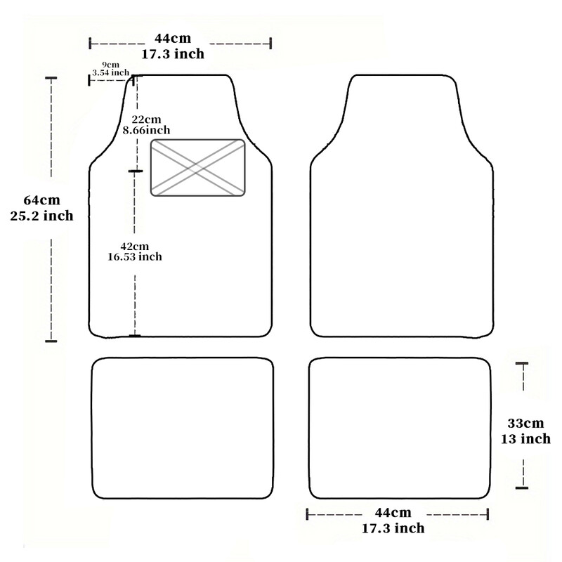 10X bar colorat covoraș universal pentru podea auto din poliester catifea pedală impermeabilă durabil antiderapant negru 4 buc