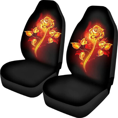 Huse pentru scaune auto 2 bucăți de protecție pentru scaune față Van Gogh Noapte înstelată Design cu stele antiderapante Poliester extensibil Heavy Duty