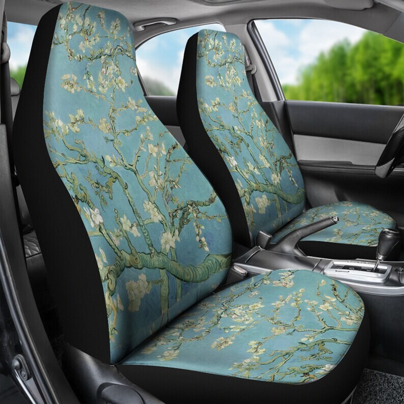 Huse pentru scaune auto Vincent van Gogh cu flori de migdal, huse personalizate, accesorii drăguțe pentru mașini