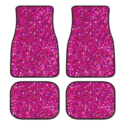 Covorașe de podea roz pentru mașină se potrivește cu majoritatea covorașelor de podea din cauciuc din interiorul mașinii Covorașe de podea cu model imprimat personalizat 4 buc