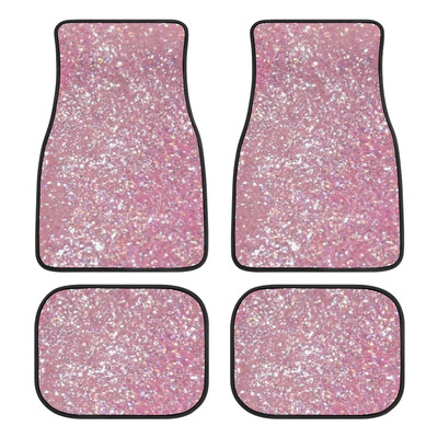 Covorașe de podea roz pentru mașină se potrivește cu majoritatea covorașelor de podea din cauciuc din interiorul mașinii Covorașe de podea cu model imprimat personalizat 4 buc