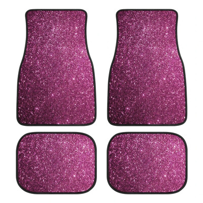 Covorașe de podea roz pentru mașină se potrivește cu majoritatea covorașelor de podea din cauciuc din interiorul mașinii Covorașe de podea cu model imprimat personalizat 4 buc