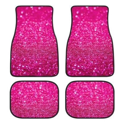 Covorașe de podea roz pentru mașină se potrivește cu majoritatea covorașelor de podea din cauciuc din interiorul mașinii Covorașe de podea cu model imprimat personalizat 4 buc
