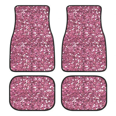 Covorașe de podea roz pentru mașină se potrivește cu majoritatea covorașelor de podea din cauciuc din interiorul mașinii Covorașe de podea cu model imprimat personalizat 4 buc
