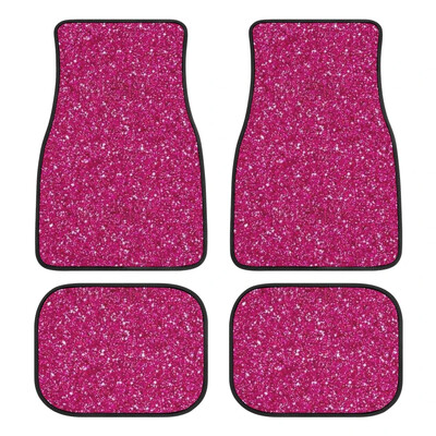 Covorașe de podea roz pentru mașină se potrivește cu majoritatea covorașelor de podea din cauciuc din interiorul mașinii Covorașe de podea cu model imprimat personalizat 4 buc