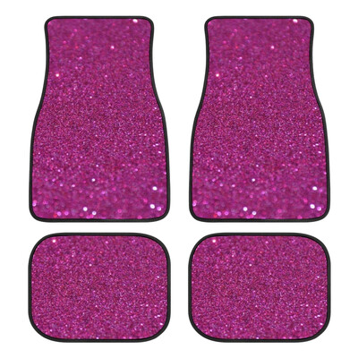 Covorașe de podea roz pentru mașină se potrivește cu majoritatea covorașelor de podea din cauciuc din interiorul mașinii Covorașe de podea cu model imprimat personalizat 4 buc