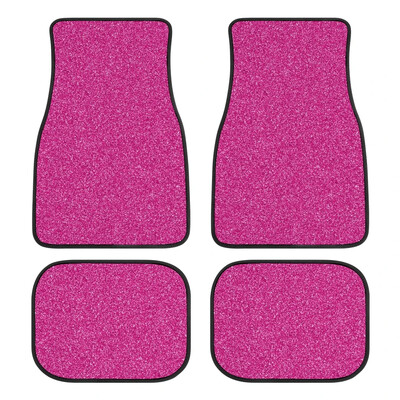 Covorașe de podea roz pentru mașină se potrivește cu majoritatea covorașelor de podea din cauciuc din interiorul mașinii Covorașe de podea cu model imprimat personalizat 4 buc