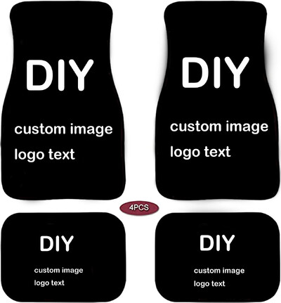 Covorașe de podea roz pentru mașină se potrivește cu majoritatea covorașelor de podea din cauciuc din interiorul mașinii Covorașe de podea cu model imprimat personalizat 4 buc
