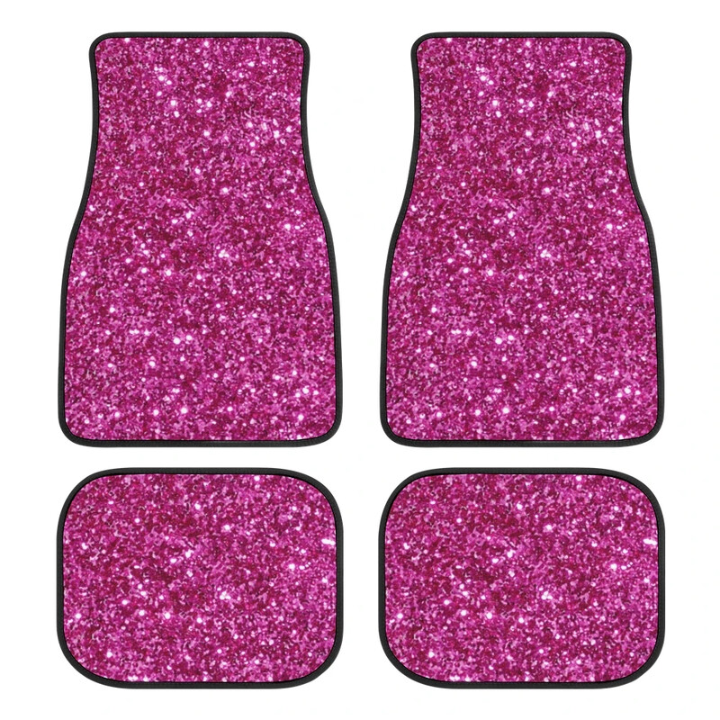 Covorașe de podea roz pentru mașină se potrivește cu majoritatea covorașelor de podea din cauciuc din interiorul mașinii Covorașe de podea cu model imprimat personalizat 4 buc