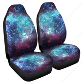 Seturi de huse pentru scaune din față Blue Galaxy Print 2 pachete, accesorii universale auto Decor interior pentru bărbați, huse pentru scaune față auto