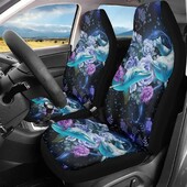 Blue Rose automobiļu aksesuāri Dolphin priekšējo sēdekļu pārvalki automašīnām, komplekts pa 2 sievietēm vīriešiem CVool elastīgi dekoratīvi