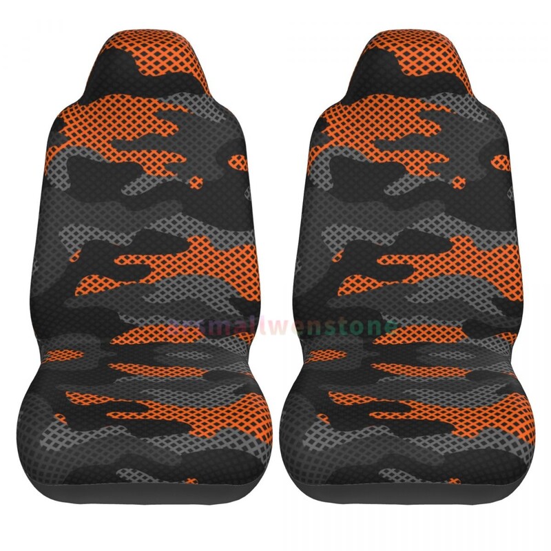 Husă scaun auto negru și portocaliu 2 buc. husă scaun auto față husă de protecție antifouling Accesorii drăguțe pentru mașină