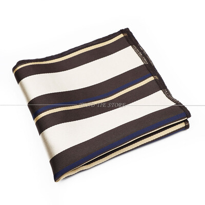 Modni muški poliester 24 cm s džepnim kvadratom na pruge s cvjetnim crveno-plavim smeđim klasičnim poslovnim rupčićima Dodaci za vjenčanje