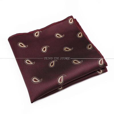 Modni muški poliester 24 cm s džepnim kvadratom na pruge s cvjetnim crveno-plavim smeđim klasičnim poslovnim rupčićima Dodaci za vjenčanje