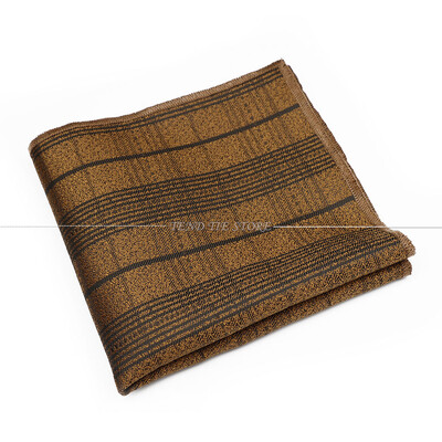 Modni muški poliester 24 cm s džepnim kvadratom na pruge s cvjetnim crveno-plavim smeđim klasičnim poslovnim rupčićima Dodaci za vjenčanje