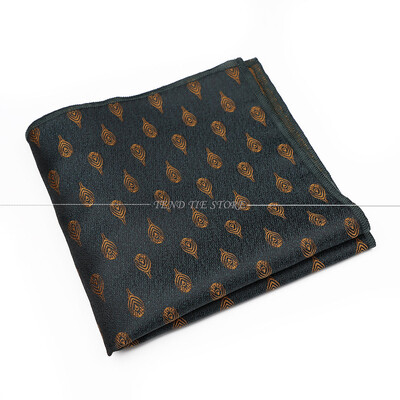 Modni muški poliester 24 cm s džepnim kvadratom na pruge s cvjetnim crveno-plavim smeđim klasičnim poslovnim rupčićima Dodaci za vjenčanje