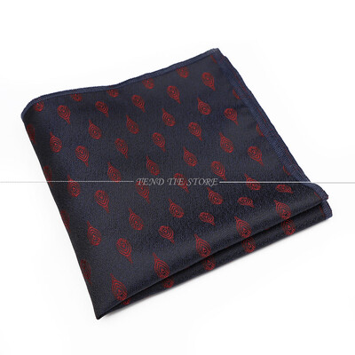 Modni muški poliester 24 cm s džepnim kvadratom na pruge s cvjetnim crveno-plavim smeđim klasičnim poslovnim rupčićima Dodaci za vjenčanje