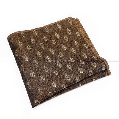 Modni muški poliester 24 cm s džepnim kvadratom na pruge s cvjetnim crveno-plavim smeđim klasičnim poslovnim rupčićima Dodaci za vjenčanje