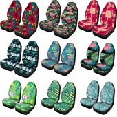 Jauni Tropical Plant Desgin automašīnu sēdekļu pārvalki Sieviešu priekšējie sēdekļi Universāli 2 gab