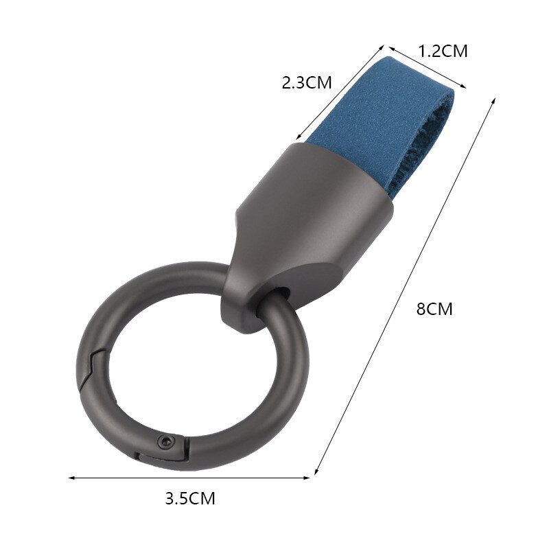 Modes, izturīgas ādas automašīnas atslēgu piekariņa atslēgu piekariņu turētāja aksesuāri, kas piemēroti lielākajai daļai automašīnu atslēgu atslēgu caurumiem, kas lielāki par 1,2 cm/0,47 collas